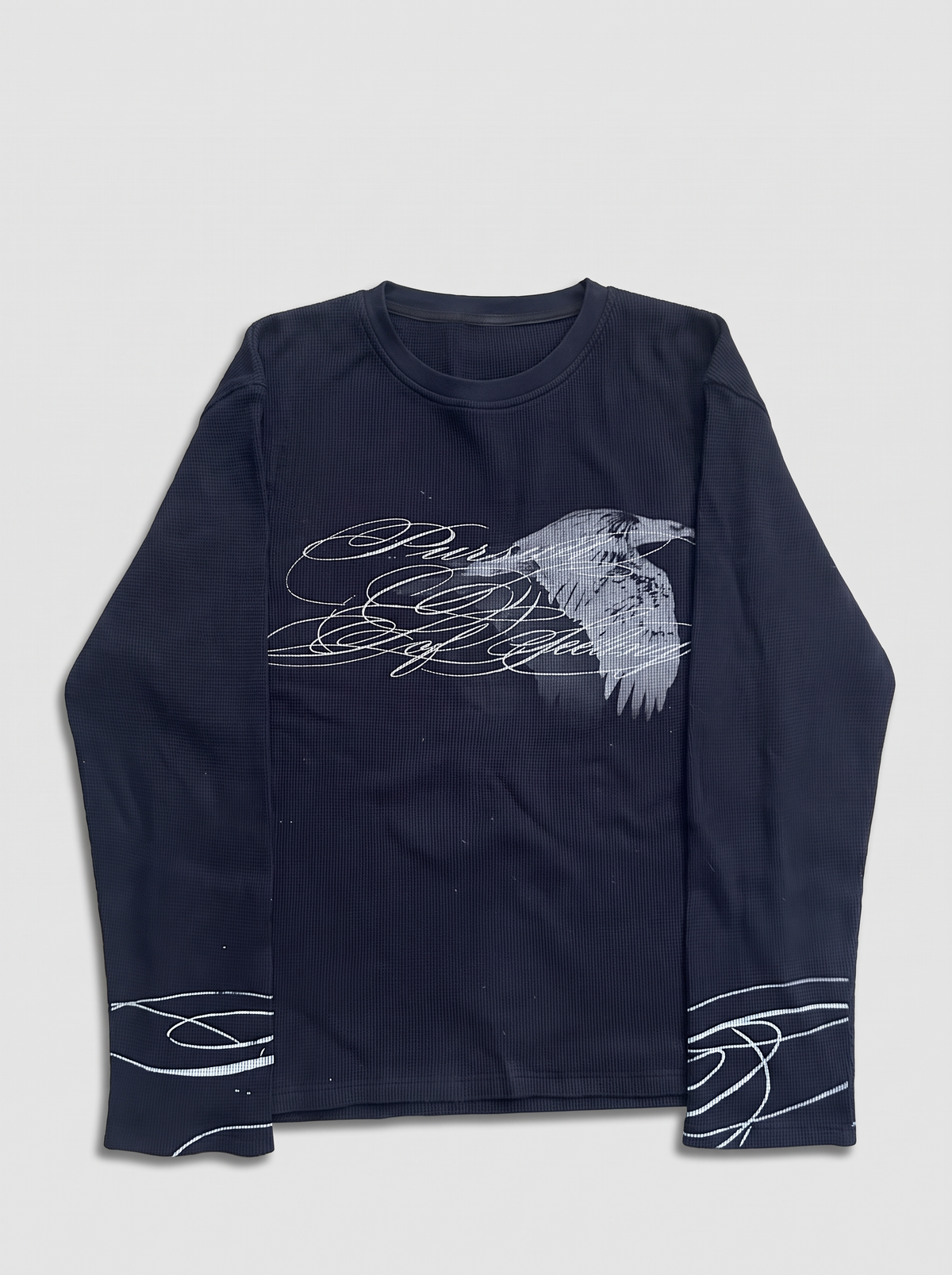 Navy waffle longsleeve